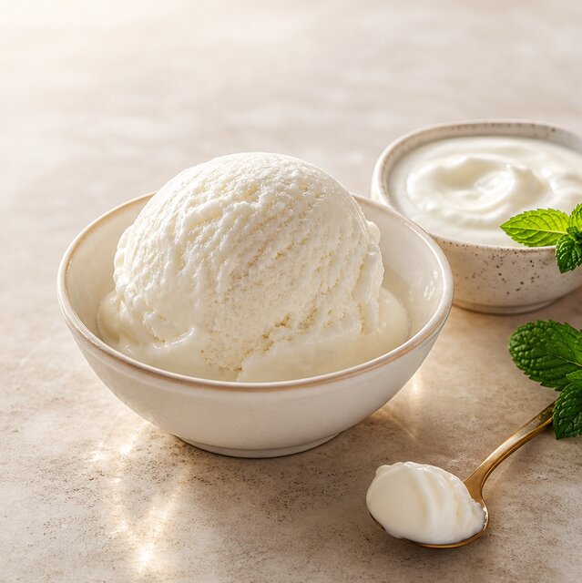 Eiskugel Geschmacksrichtung Joghurt