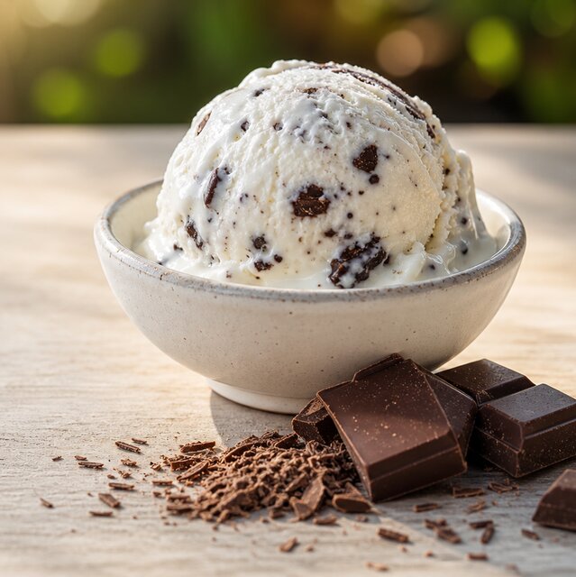Eiskugel Geschmacksrichtung Stracciatella